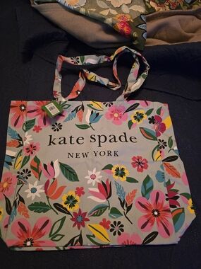 kate spade New York Floral Multicolor Canvas Tote